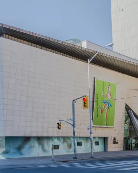 Street view of large building
