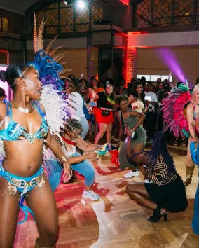 Caribana dancer and people dancing at RAD