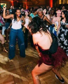 Image at RAD of dancers and crowd dancing all together 