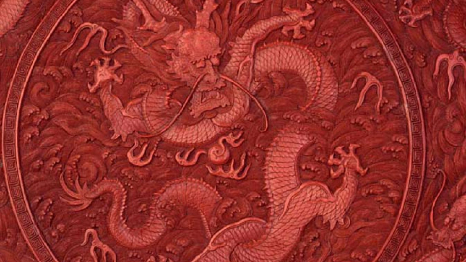 Detail of Lacquer Box (lacquered wood), Qianlong period, Qing Dynasty, China, 1736 - 1795 AD
