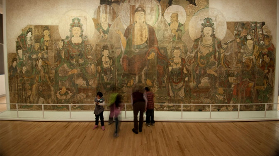 The Paradise of Maitreya dominates the gallery.