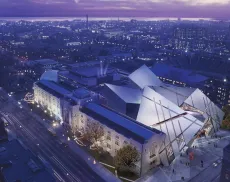 An overhead shot of Royal Ontario Museum.