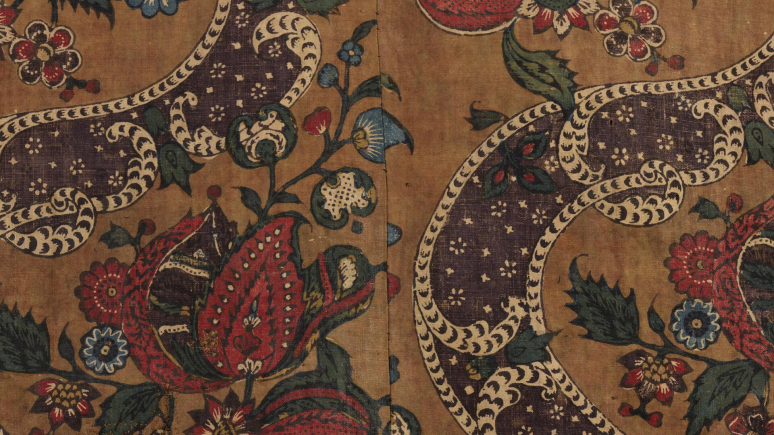 Detail of man’s banyan (informal gown).