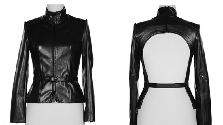 Leather jacket designed by IZAdaptive.