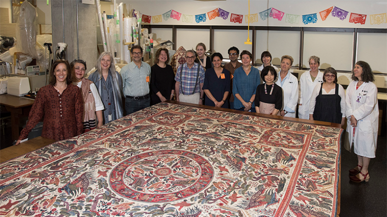 Photo of ROM staff at Indian Chintz workshop.