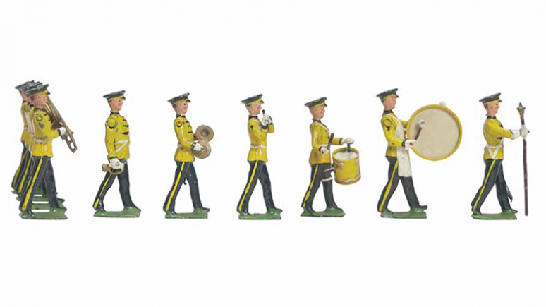 Photo of toy soldiers in yellow uniforms