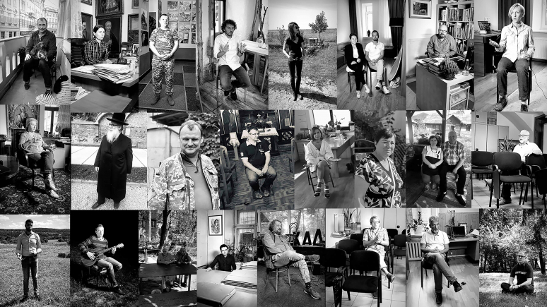 Image collage of people who were interviewed for the Ukraine: Identities, Culture and Resilience online experience