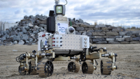 Photo of Rex Rover, a Martian rover prototype.