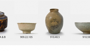 Six vases coréens