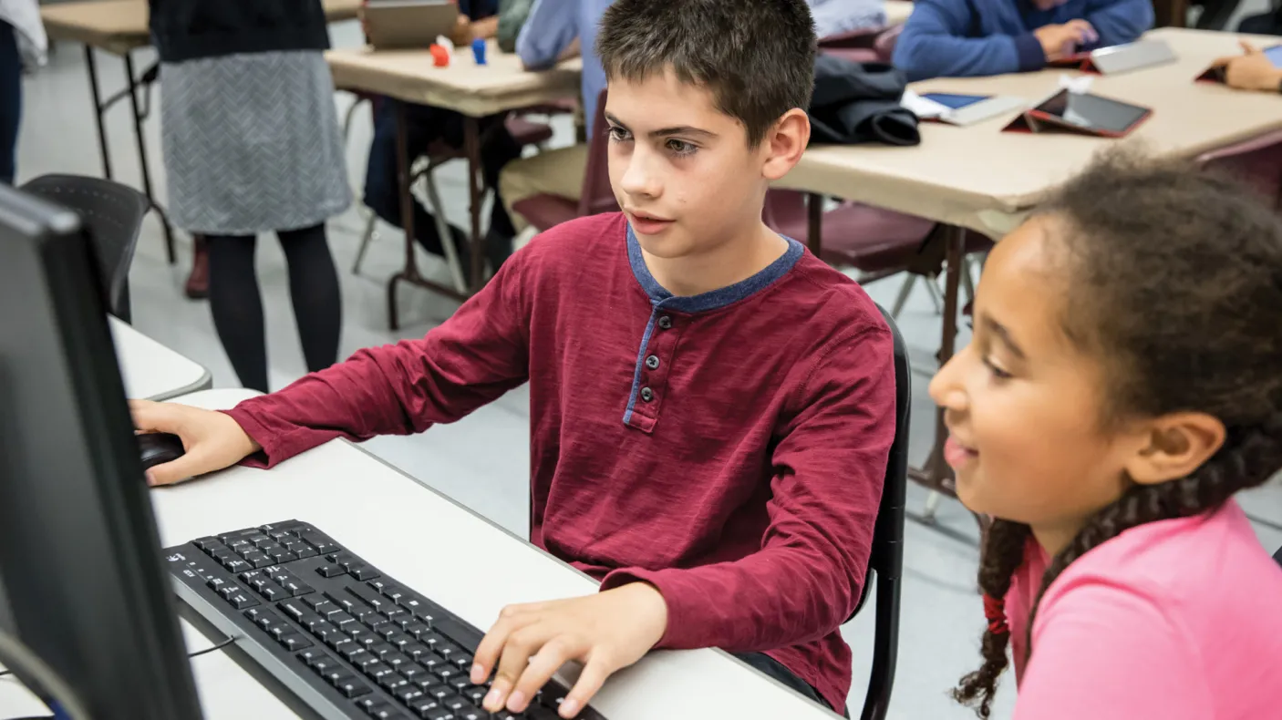 Students on computer
