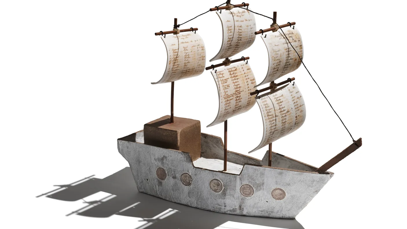 Image of a stoneware base ship