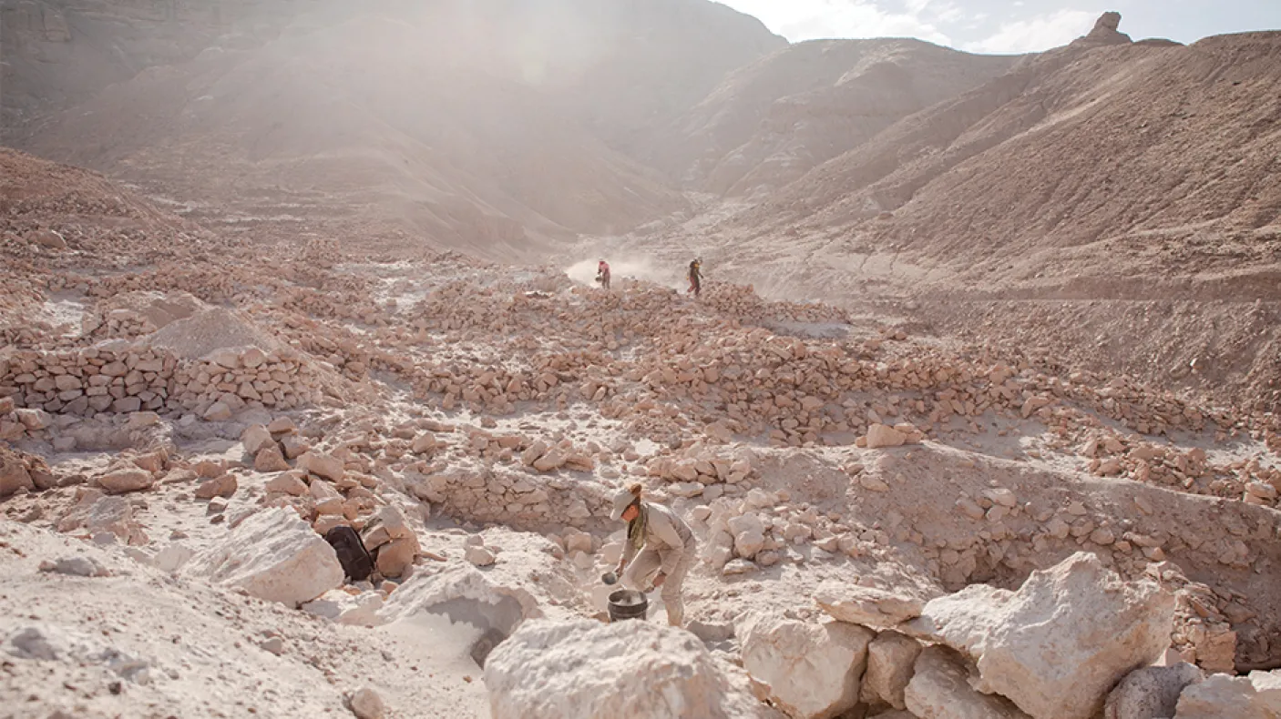 Excavating Quilcapampa in southern Peru’s Sihuas Valley. Photograph by Lisa Milosavljevic.