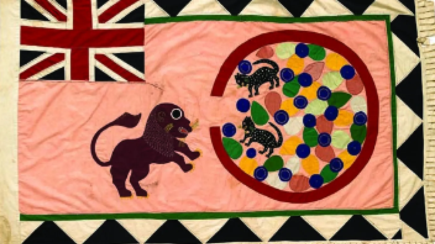 Art, Honour, Ridicule: Asafo Flags of Southern Ghana. Unidentified artist, Saltpond Workshop c. 1980. Royal Ontario Museum.
