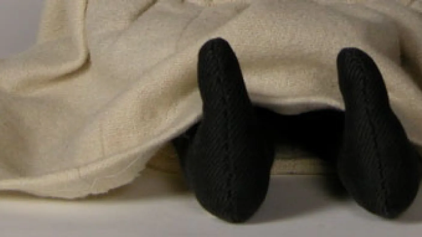 detail of doll's feet
