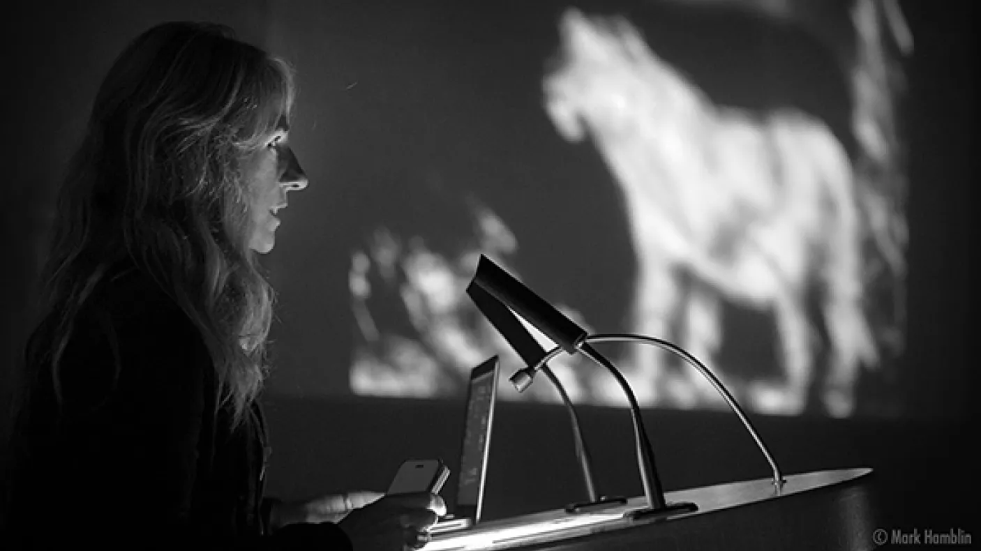 Britta Jaschinski, the only female photographer amongst the winners of the 2015 Wildlife Photographer of the Year competition. Photo by Mark Hamblin
