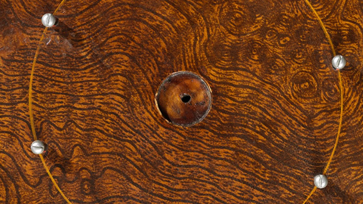 Detail of crokinole board
