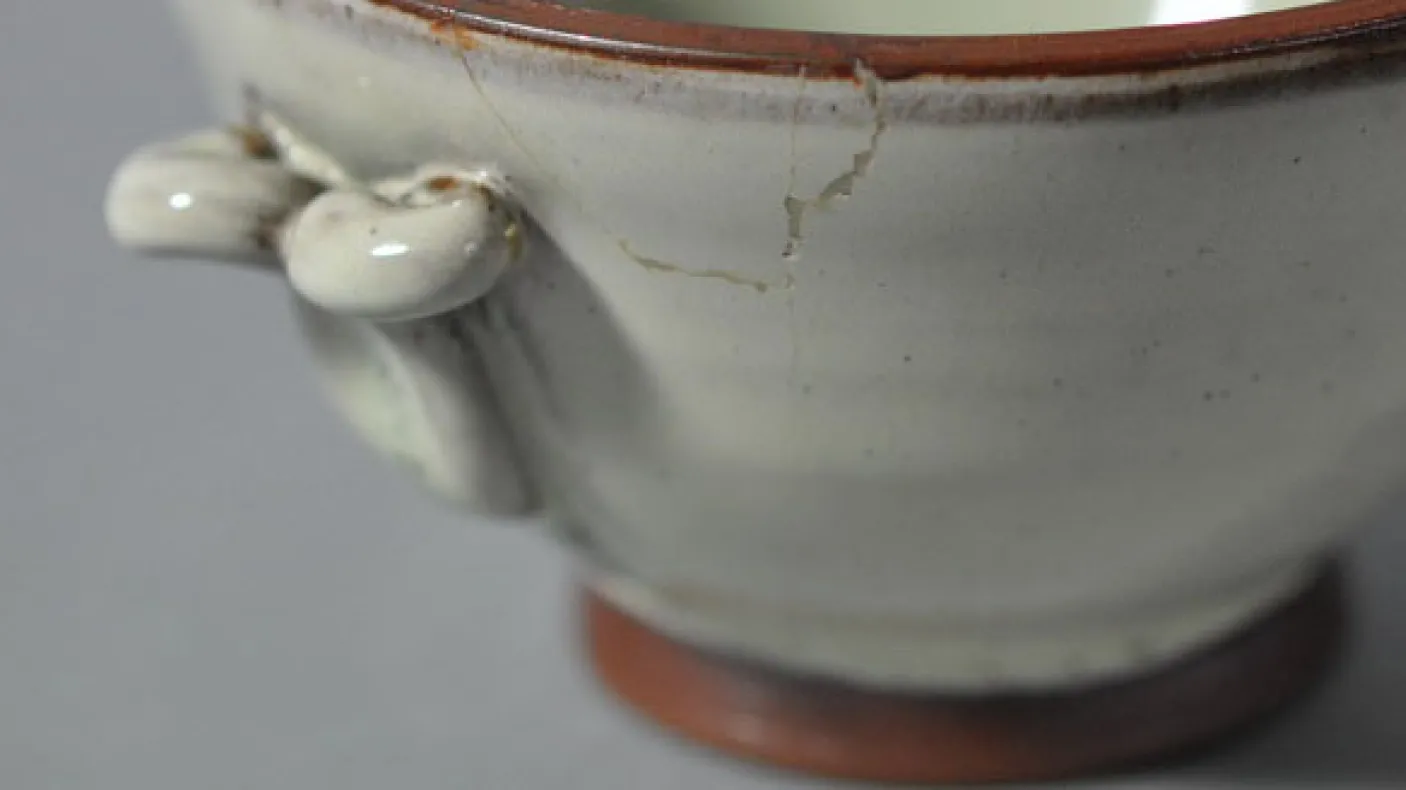 detail of a ceramic cup
