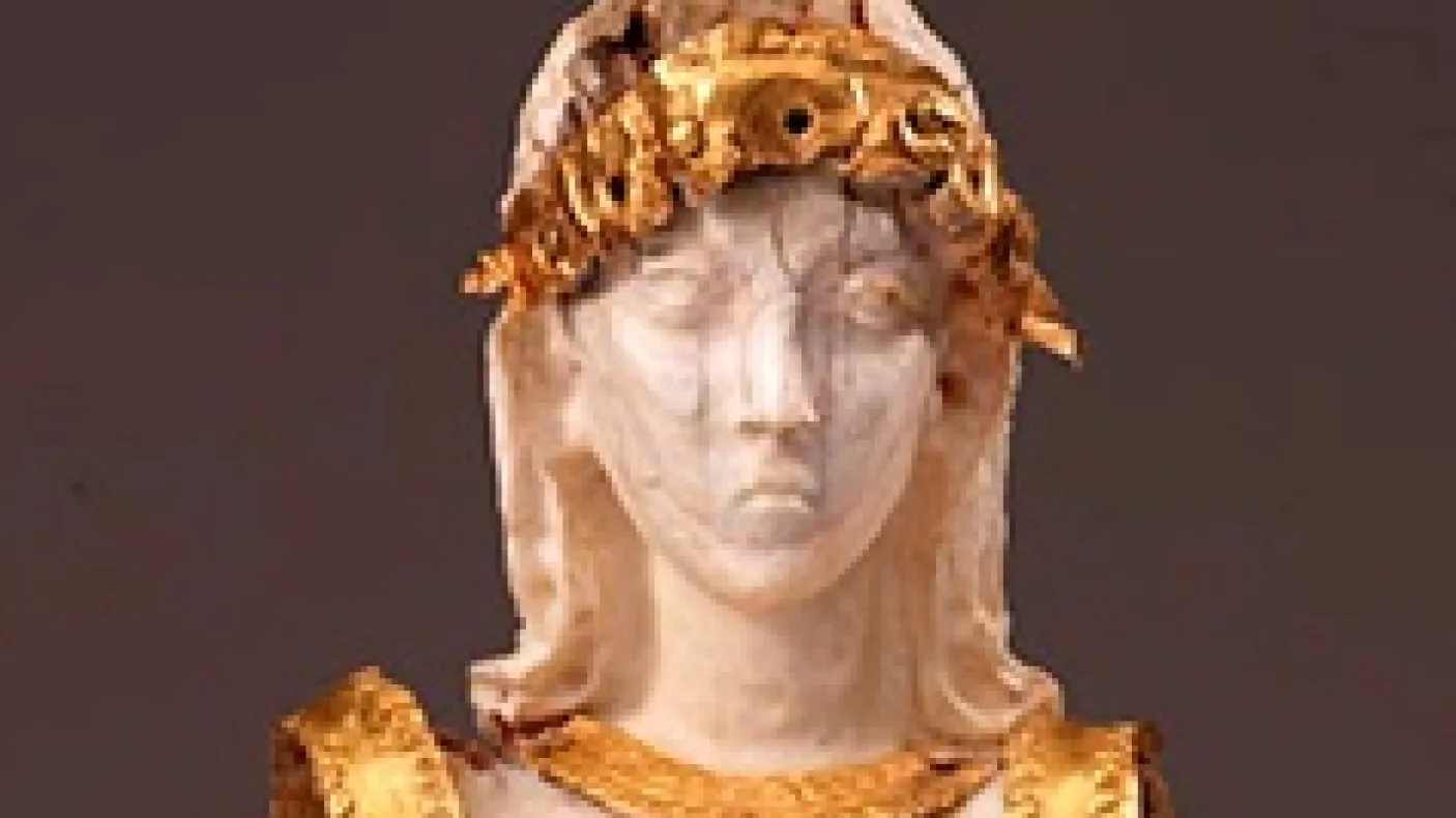 Detail of the head of the ROM 'Minoan' Goddess
