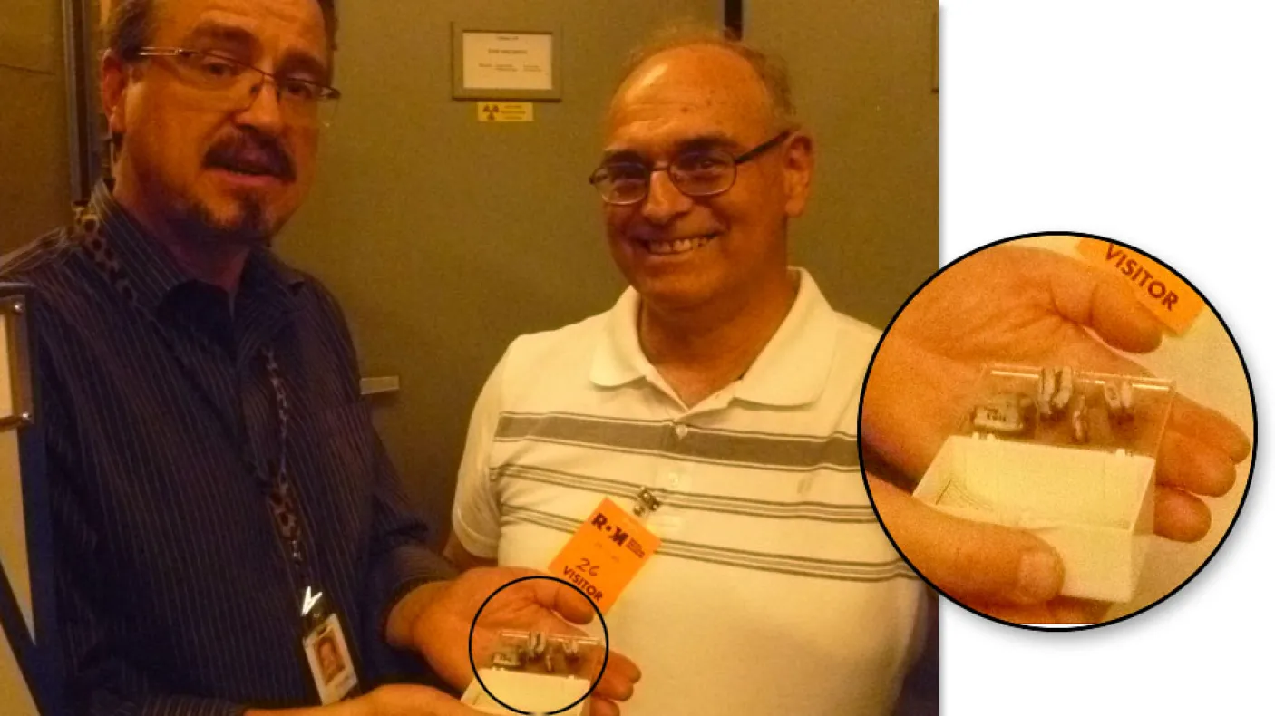 Kevin Seymour and Neal Finn's in the collection room.
