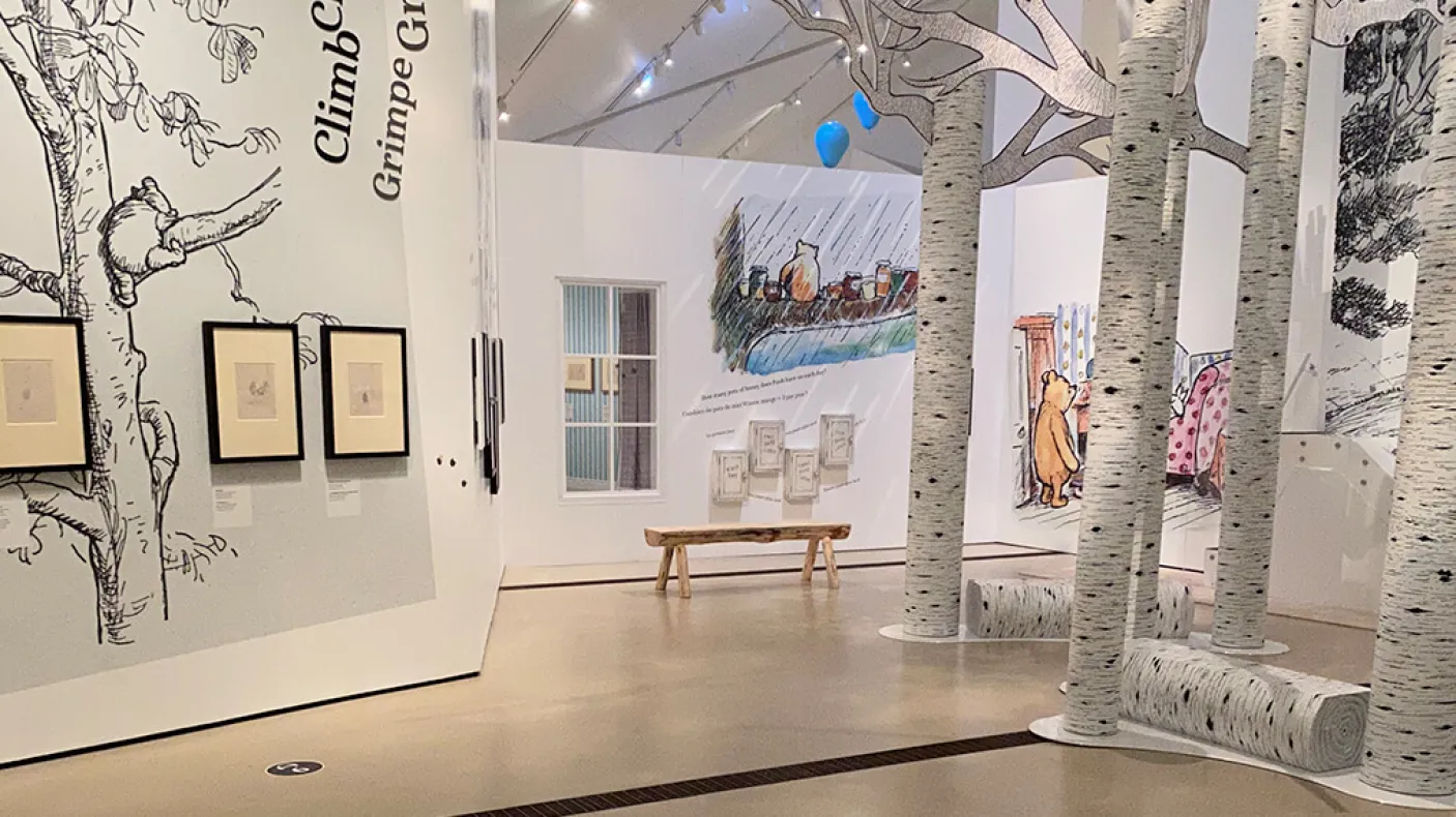 Espace d'exposition Winnie l'ourson.
