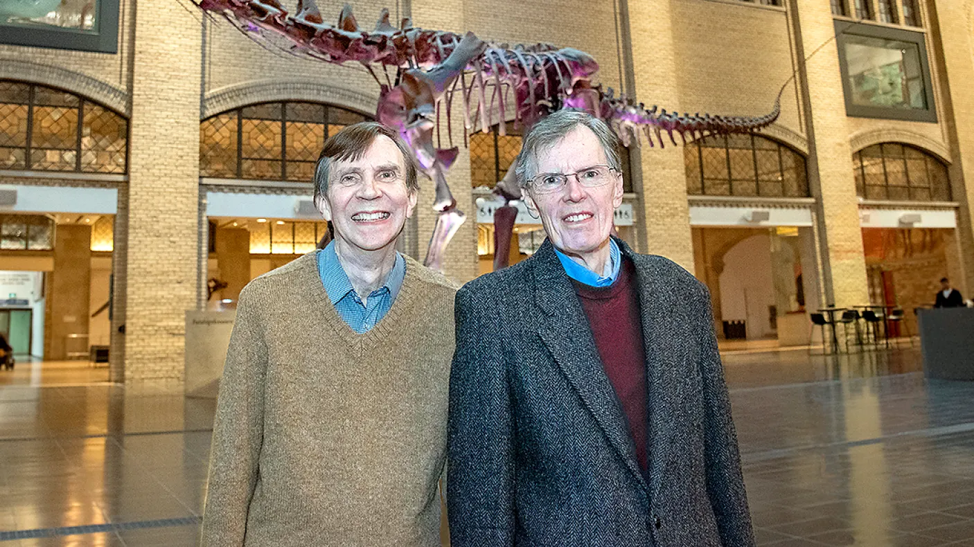 Brothers Paul and John Johnston in ROM's atrium
