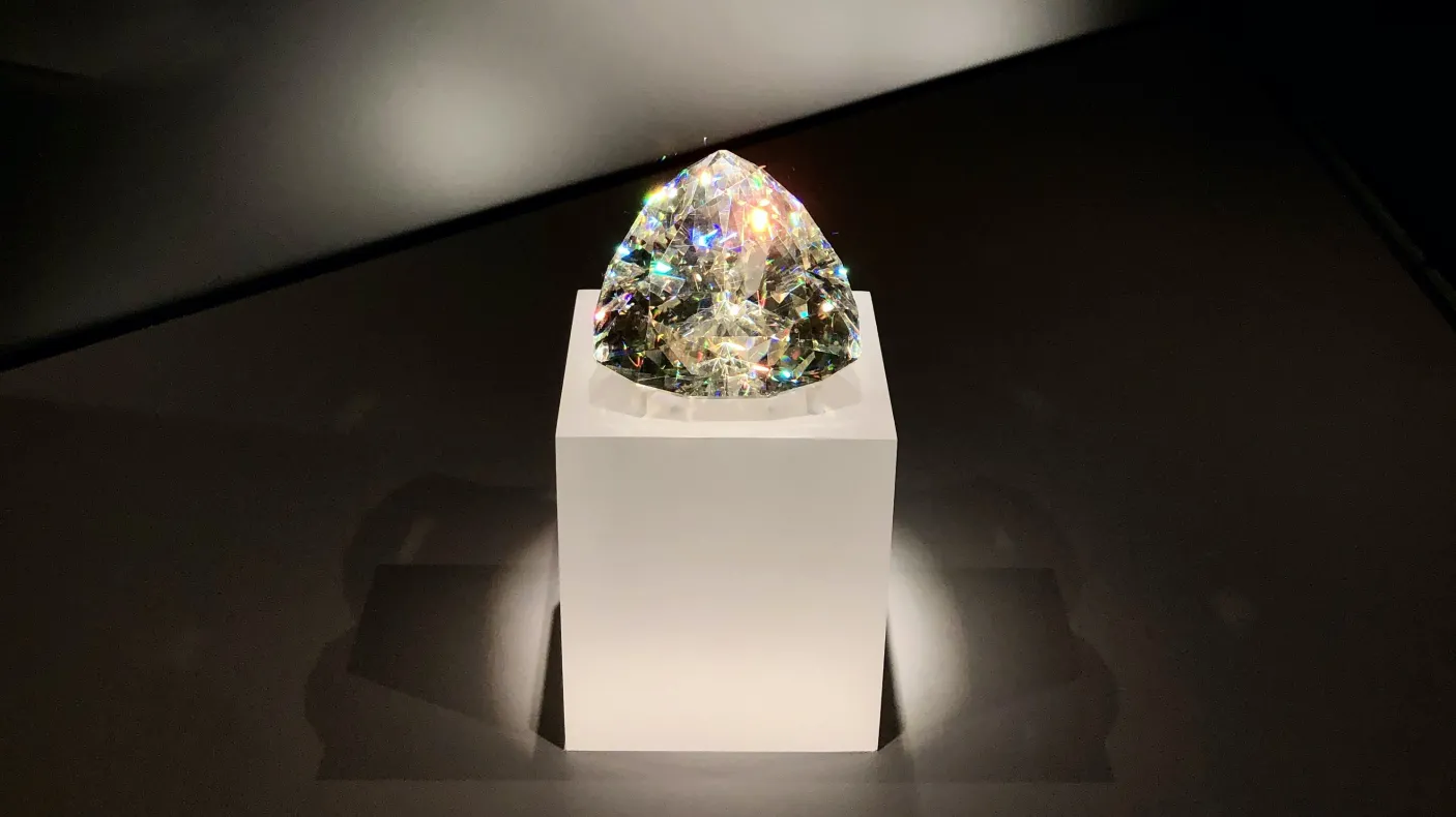 Rare cerussite gem on display called the Light of the Desert
