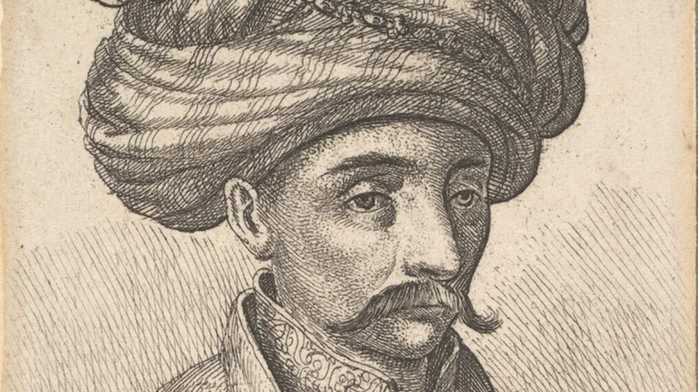 Illustration d'un homme barbu.
