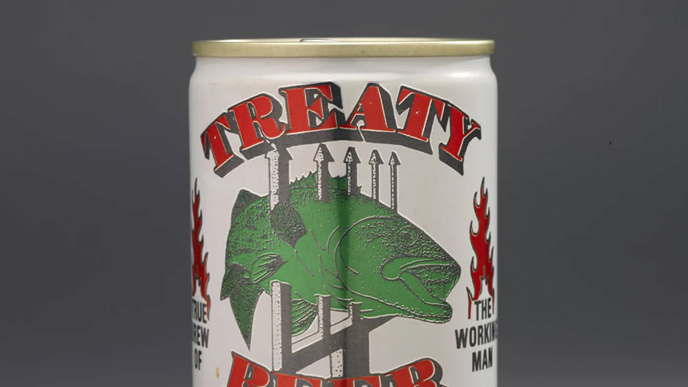 Treaty Beer can.