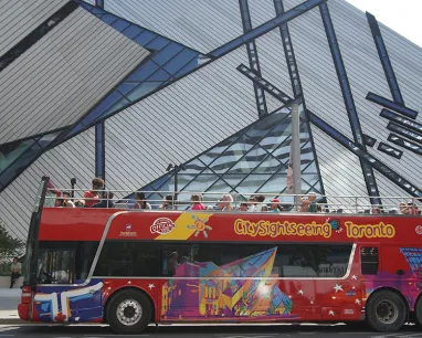 Toronto City Tour Bus in front of ROM