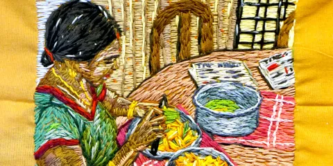 Mundu textile from Kerala.