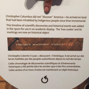 Corrected label describing the Christopher Columbu discovery.
