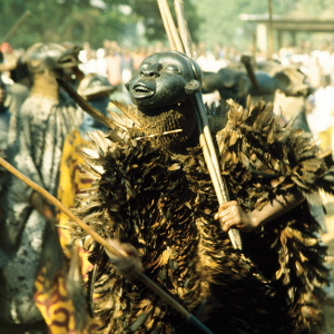 Mabuh performing during the funerary celebration of the fon of Babessi.