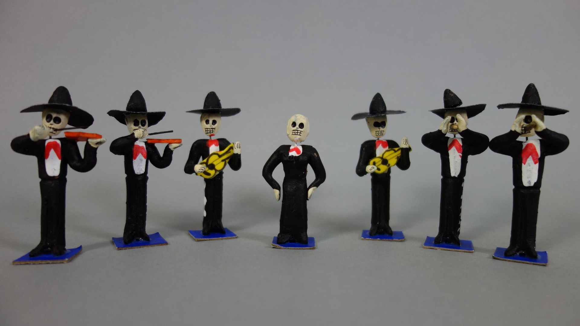 Toy skeleton mariachi band
