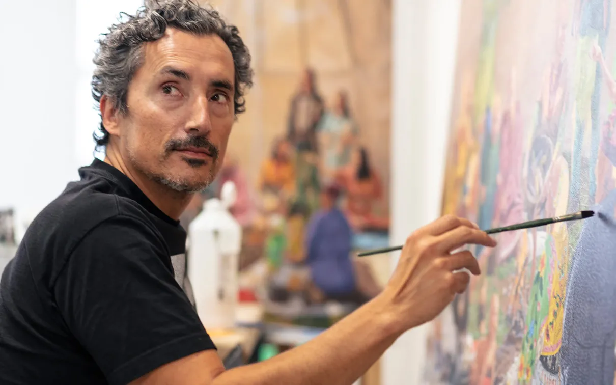 Image of Kent Monkman painting