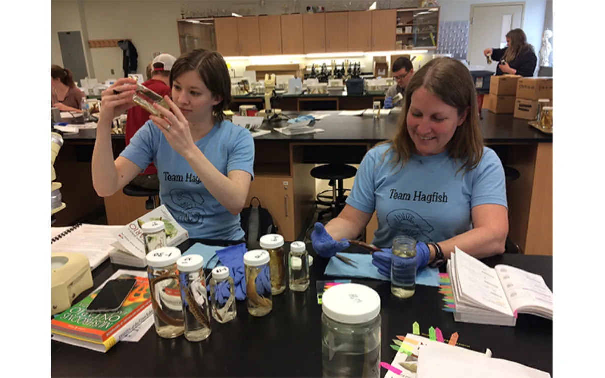 Team Hagfish in a lab