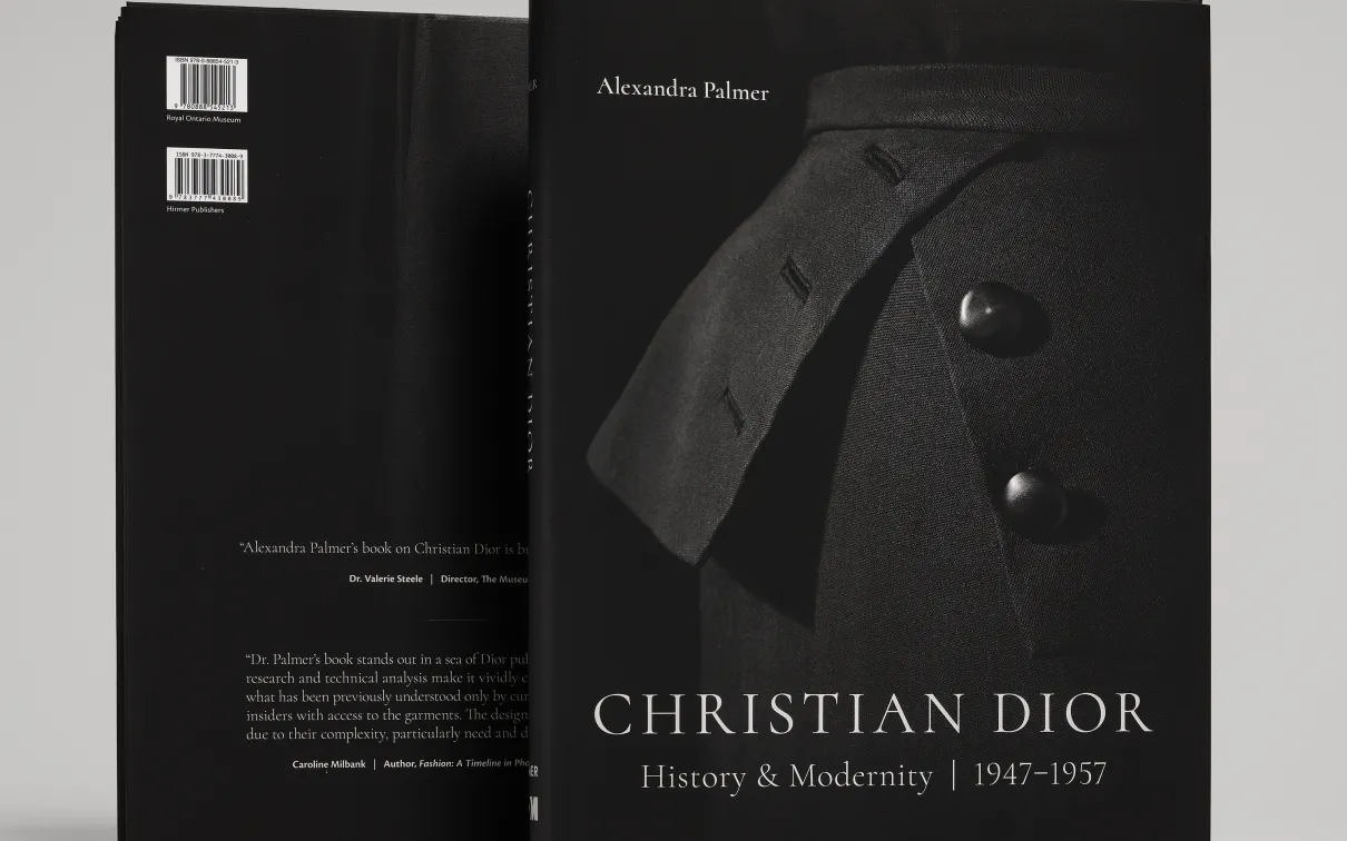 Front and back covers of the book Christian Dior: History and Modernity, 1947-1957