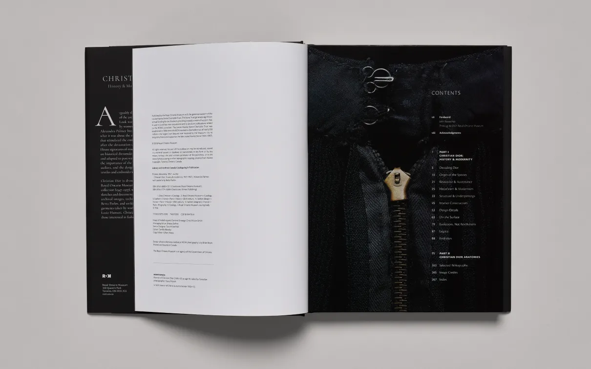 A spread from the book Christian Dior: History and Modernity, 1947-1957