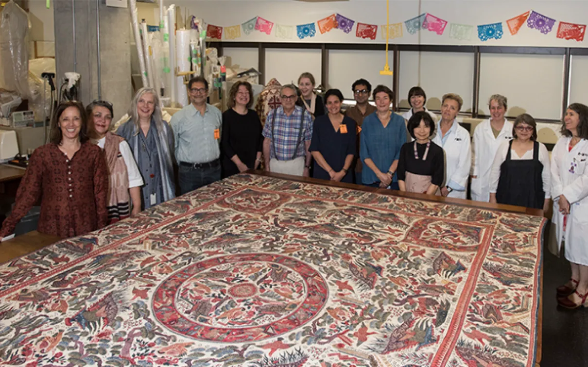 Photo of ROM staff at Indian Chintz workshop.
