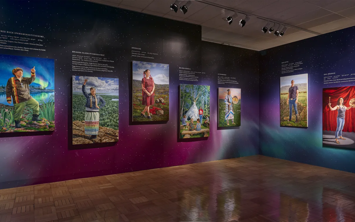 Indigenous artwork in the gallery at ROM