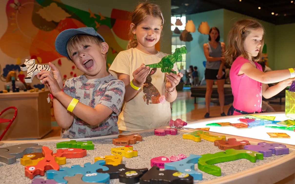3 Children enjoying activities at ROM
