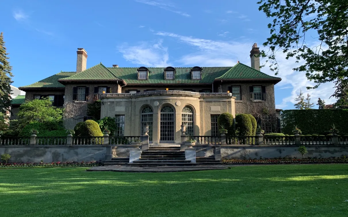 Back of mansion