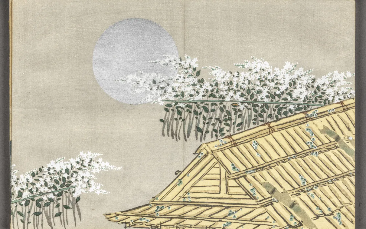 Meiji period “Flowers of a Hundred Worlds (Momoyogusa 百々世草), vol. 1” by Kamisaka Sekka (1866 - 1942), album of woodblock prints; ink and colour on paper, 1909-10, Japan, 2001.78.1. © ROM. This acquisition was made possible by a generous grant from the ROM Foundation.