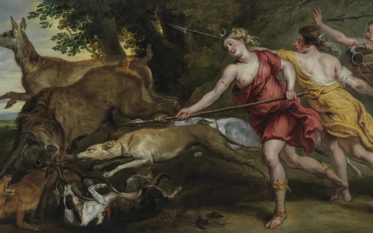 Peter Paul Rubens (1577-1640) and Studio, Diana Hunting with her Nymphs, c.1636-37. Oil on canvas. Antwerp, The Phoebus Foundation.