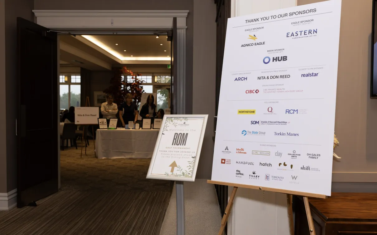 ROM Classic Golf Tournament Thank You Sponsor signs