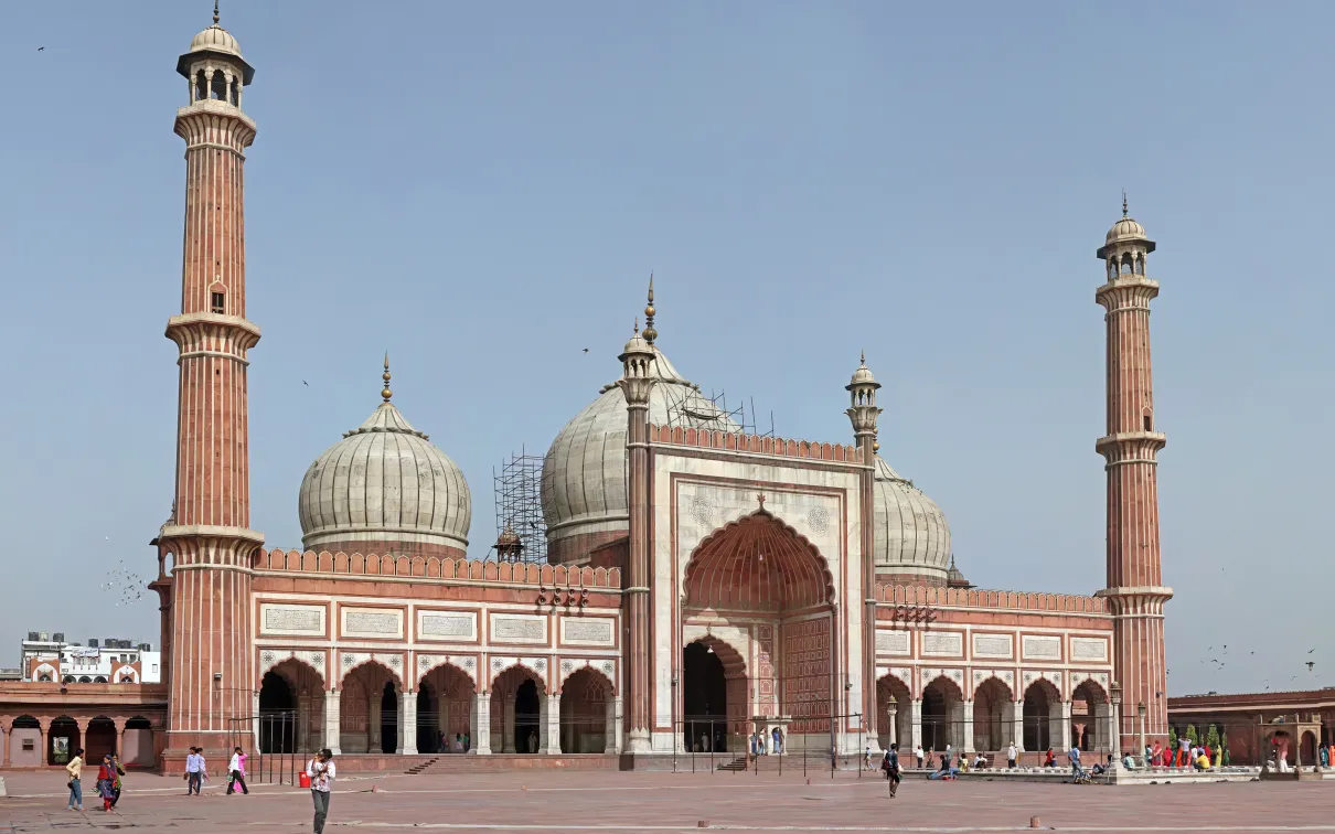 A large building with towers and domes