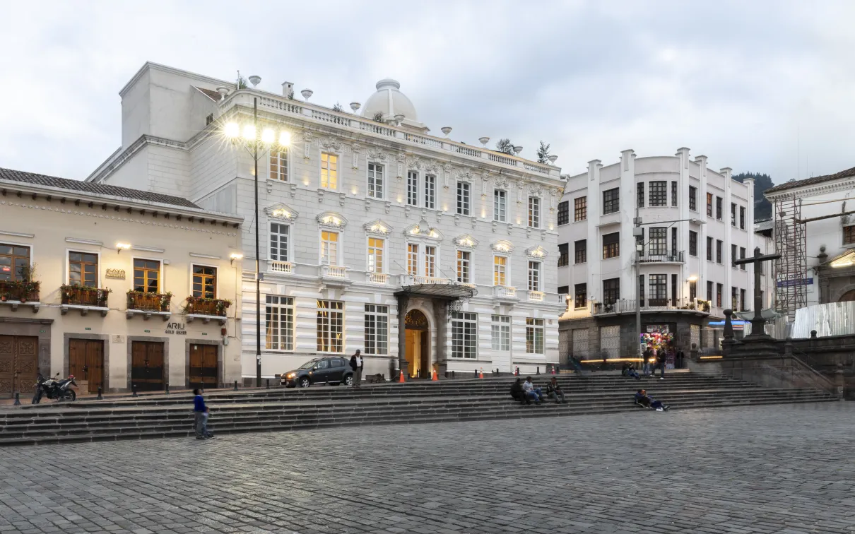 Front entrance of ornate building