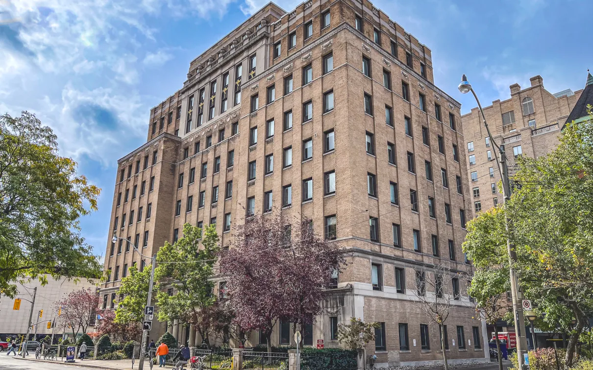 Street view of large building