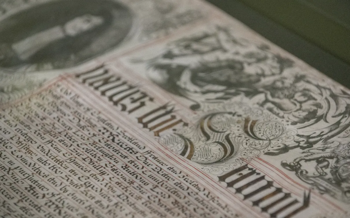 Hudson's Bay Company Royal Charter. Photo courtesy of Manitoba Museum