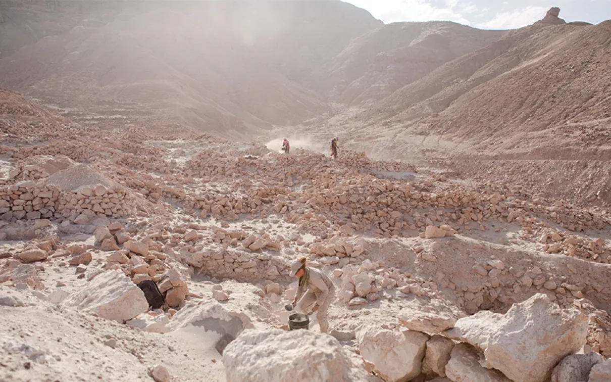 Excavating Quilcapampa in southern Peru’s Sihuas Valley. Photograph by Lisa Milosavljevic.