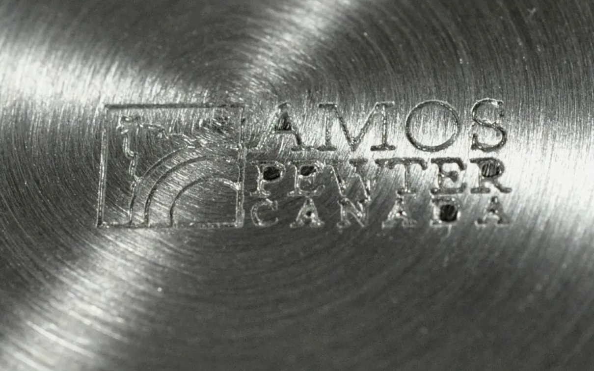 print label of Amos Pewter
